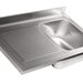 Chiuveta inox cu o cuva si picurator 120x60 cm